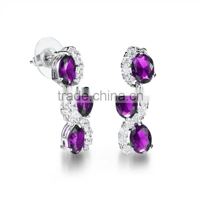 women jewelry fancy cutting 2016 new style design cubic zirconia earring