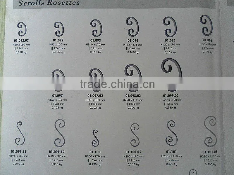 wrought iron ornamental scrolls