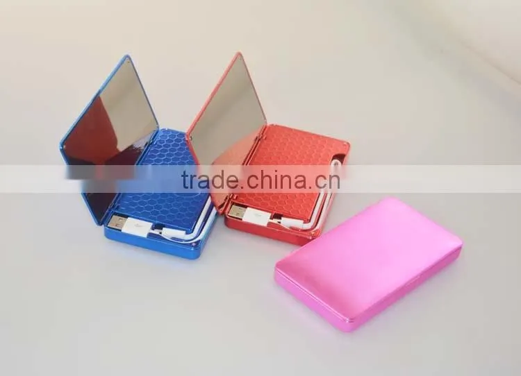 4000mAh Built-in Cable Smart Mirror Power Banks for Lenovo K3 Note Shenzhen