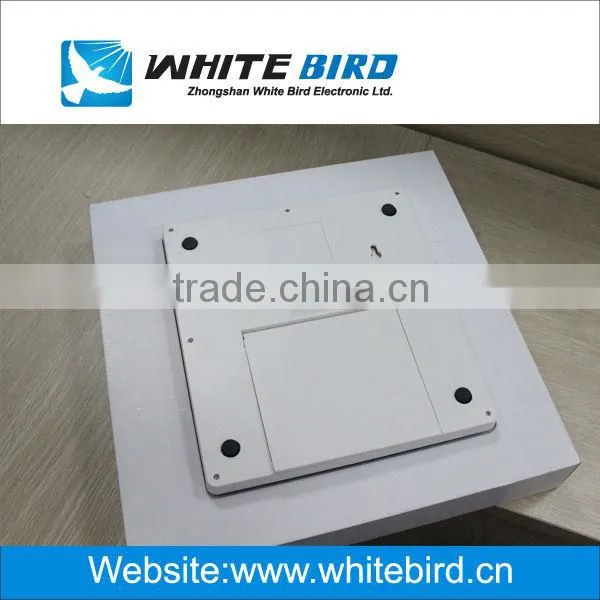 Extra large LCD glass digital kitchen weighing scale with time display