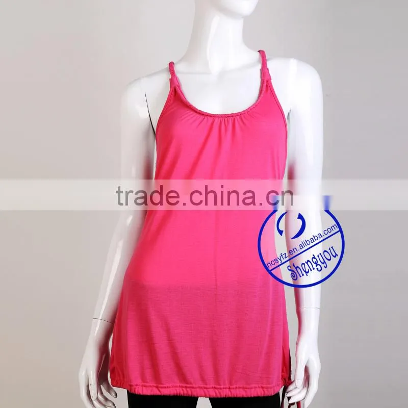 high quality wholesale combed cotton & rayon ladies tank top