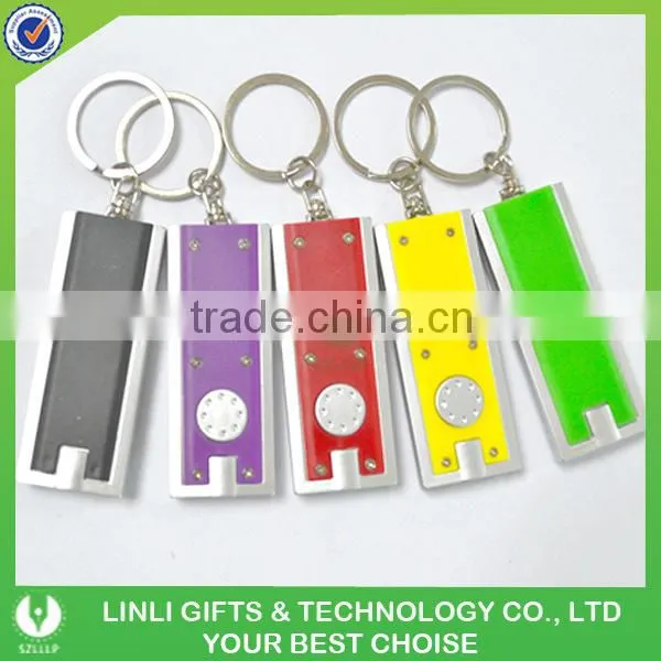 Led Flashlight Plastic Souvenir Keychain