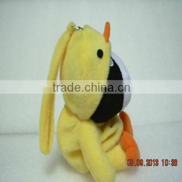 3D Face Transformation Unstuffed Animal Plush Key Bag For Kids