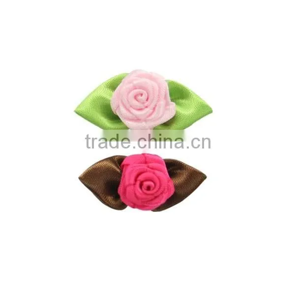 Handmade organza ribbon flower