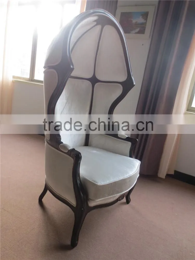 High Back Wooden Egg Chair