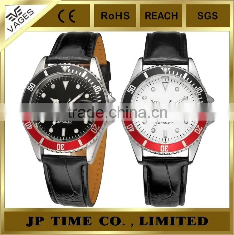 automatic mechanical movement rotating bezel featurely watch steel wrist watch