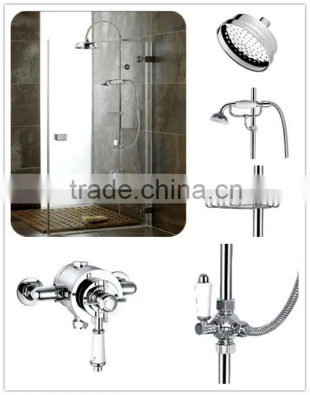 European Bathroom Shower Kit Exposed Thermostatic Shower Mixer