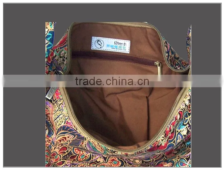Chinese lady shoulder bag female cotton shoulder bag lady cotton shoulder bag