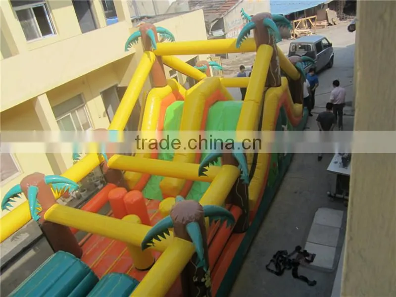 Popular Large Funny PVC Cartoon Slide Inflatable Obstacle