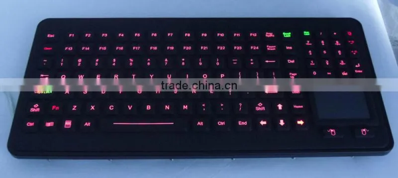 IP65 Rugged backlight industrial Medical Keyboard With Touchpad