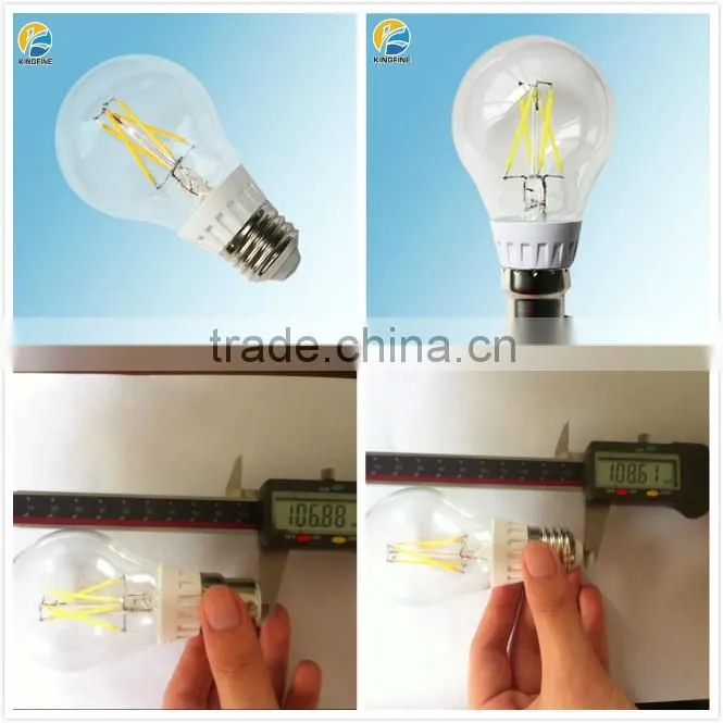 Factory price 8w Globe Sapphire Substrate A60 E27 LED Filament Bulb