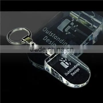 Crystal customized logo keychains for decoration