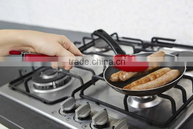 silicone and stainless Material silicone scissor tongs with feet
