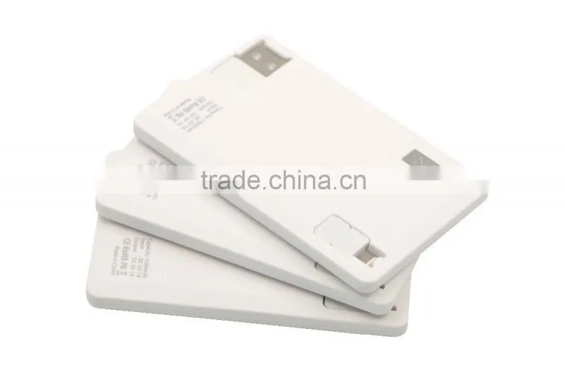 Newest Ultra Slim Power Bank,Credit Card Power Bank 1500mAh for Smartphone
