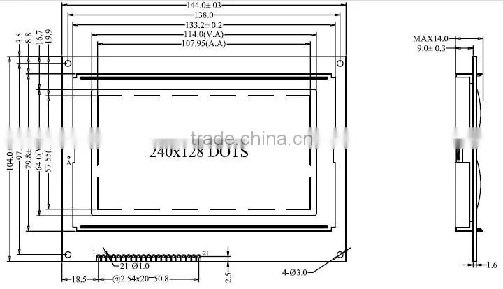 The Popular LCD Module 240128 LCD Screen LCD Panel