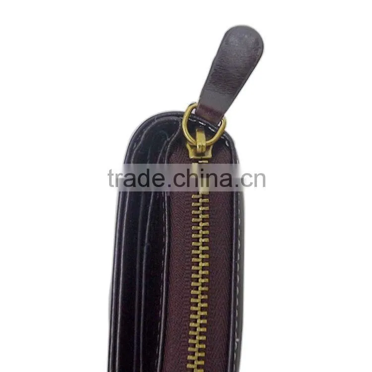 Hot selling professional fashion travel card wallet men genuine leather wallet