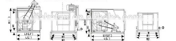 HTFC-2 DT Double Speed Series/low noise industrial ventilation fan/high pressure centrifugal fan/factory ventilation blower fan