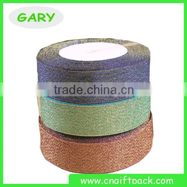 green metallic ribbon