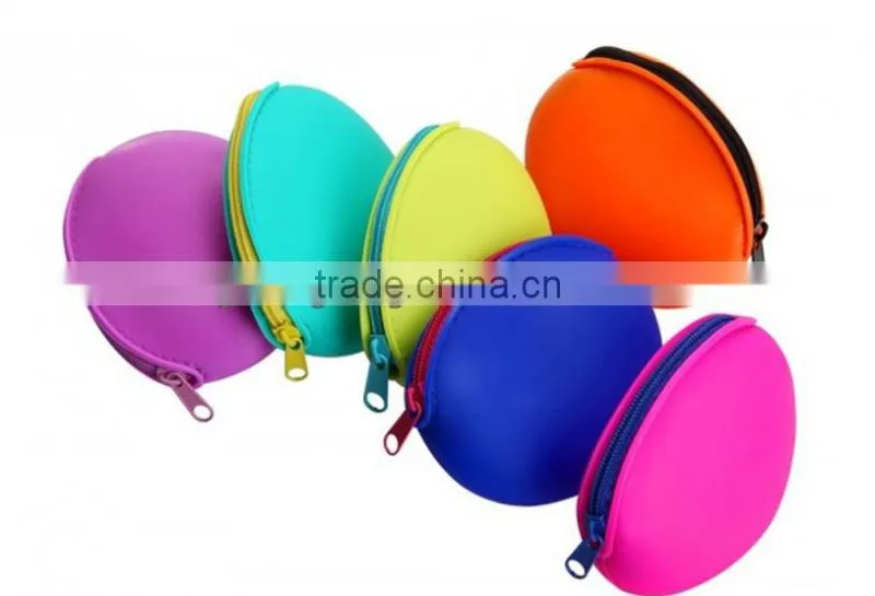 Unique New Design standing Neoprene Silicone Zipper Zipper handy Pouch, smart coin&key case