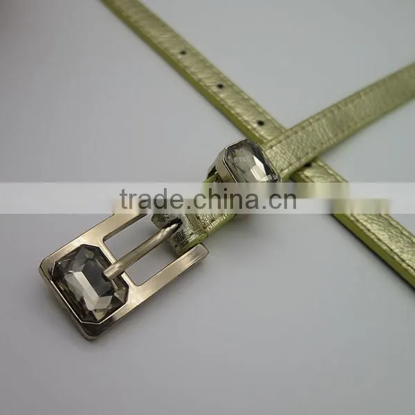 Stylish fashion gold plated jewelry skinny belt for women