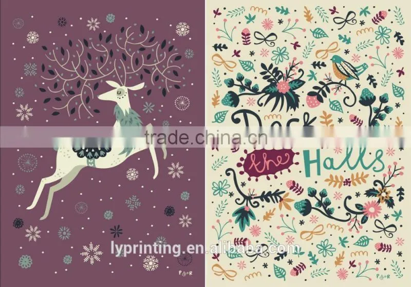 3D Christmas card printing new year greeting card printing