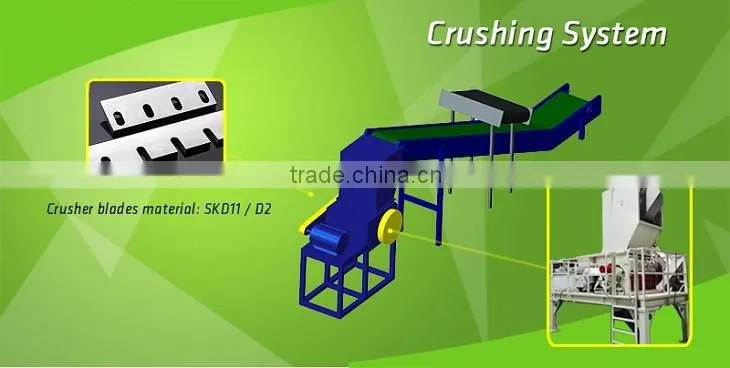 PE PP shredded pipe scraps plastic recycling line