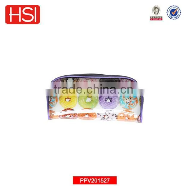 wholesale school supplies jelly bean pvc printed pencil case for kids