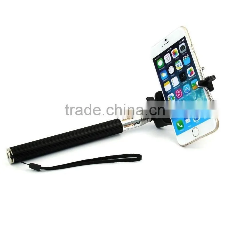 Selfie Extendable Wired Remote Shutter Handheld Selfie Stick Monopod For Phone