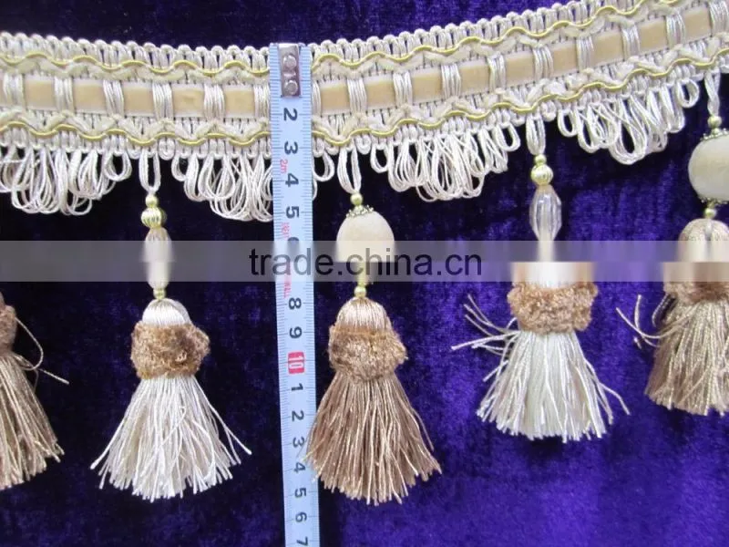new purple tassel fringe,curtain trimmings tassel fringes