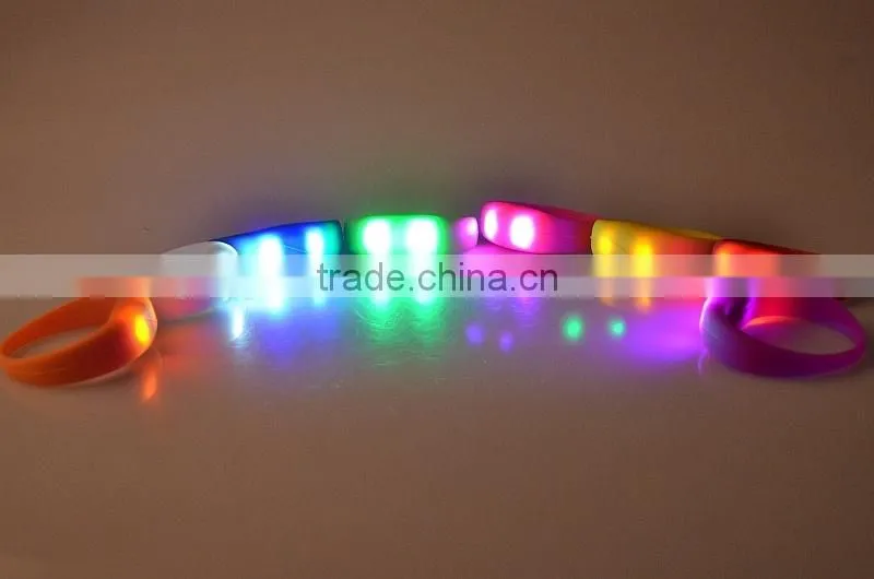 2016 motion and sound led activated bracelet accept customized,led bracelet