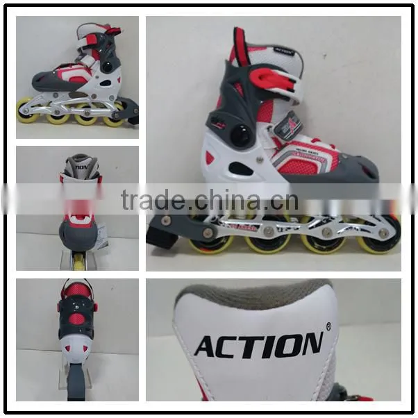 Hard Shell Adjustable Inline Skates Fitness Roller Skates for Entertainment Aluminum Frame Durable PU Wheels