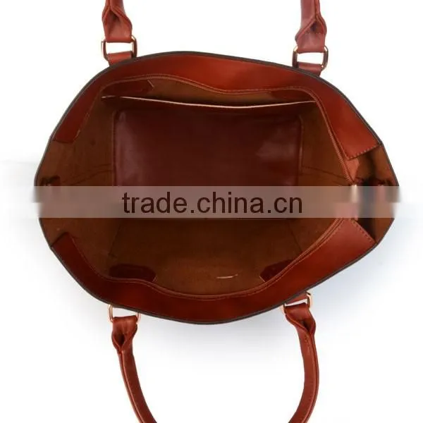 factory wholesale women pu leather lady tote bag