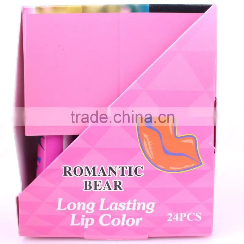 The Newest Romantic Bear long lasting 6 lip colors lipgloss peel off liquid matte lipstick