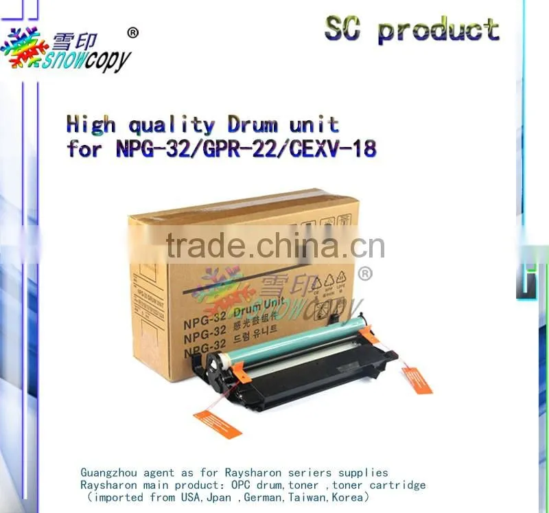 drum unit compatible for canon iR-1018/1022/1019/1020/1023/1023iF/1023N/1024/1025 NPG-32/GPR-22/C-EXV18 drum kit
