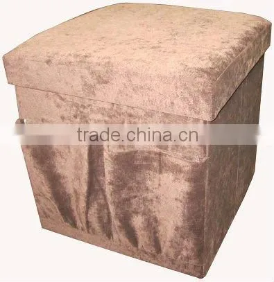 stronger!!Brown PU Leather folding storage ottoman