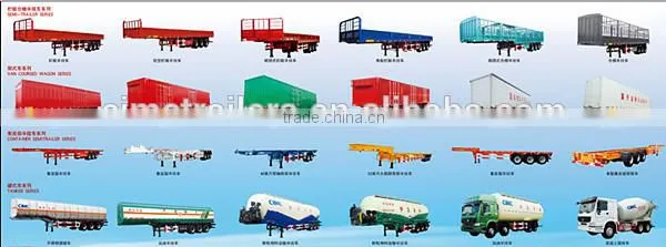 CIMC High Strength Steel 3 Axle Fence Semi Trailer For Tractor