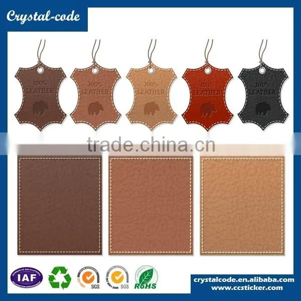 Clothing custom embossed leather label