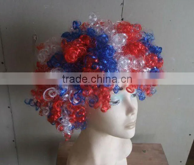 cheap mix color cool football wigs sports fan wigs