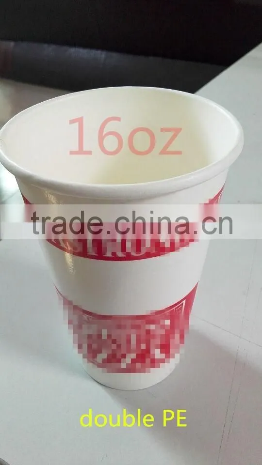 Disposable PE coated paper cups/Caoted PE paper cups with lid cover /Double PE coated paper cup