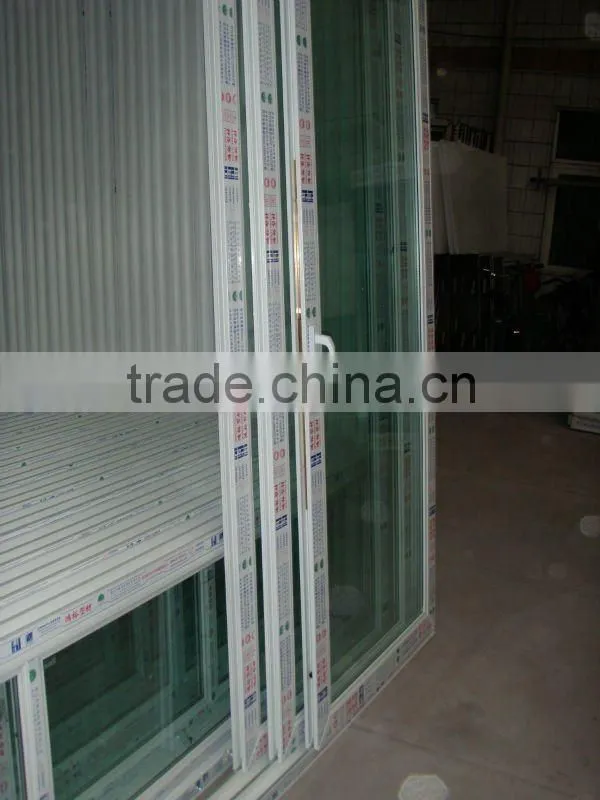 three tracks upvc sliding window