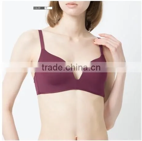 2014 new arrival ladies underwear seamless wireless soft comfortable bra
