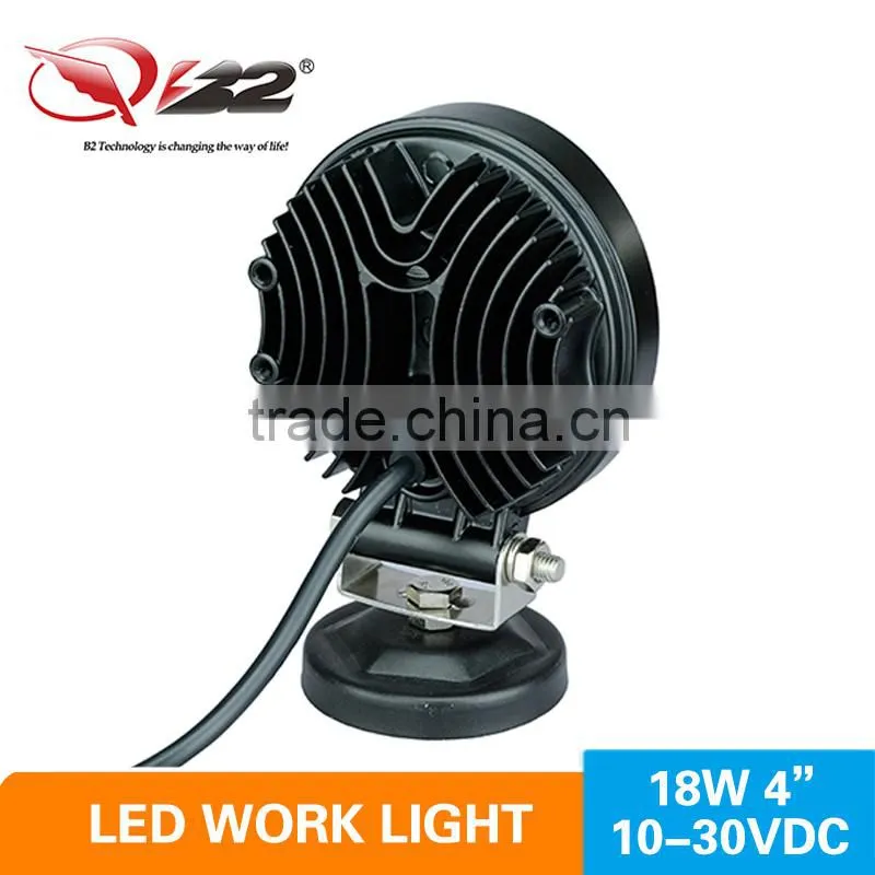 Professional 18w led work light round bus tail light