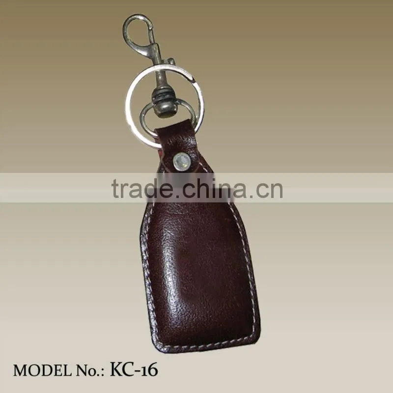 Leather key case with card pockets zipper style key case