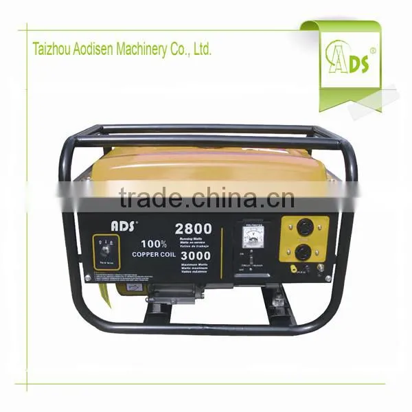 portable 4 stroke carbon brush gasoline power low rpm generator with CE
