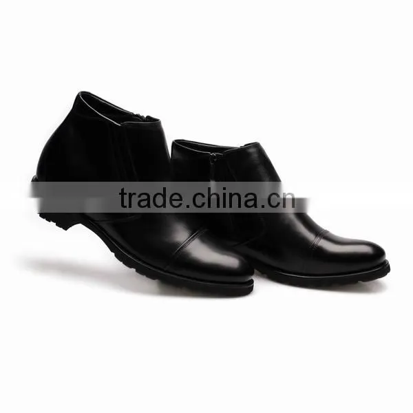 Italian design black Men boots with no lace