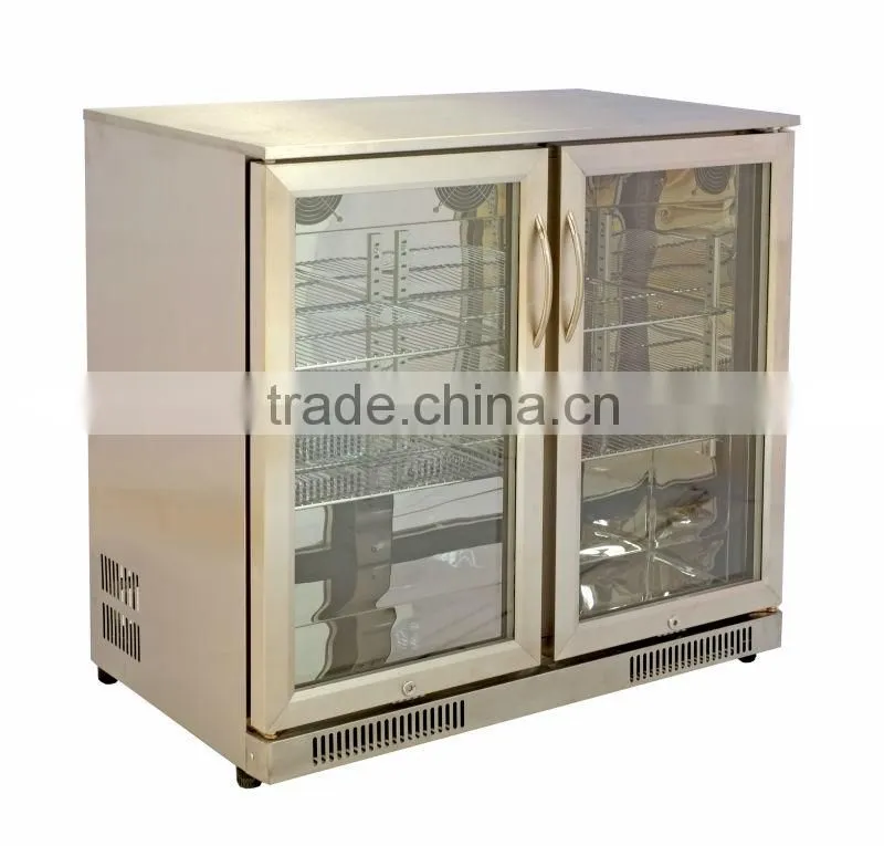 Supermarket Beverage Display Fridge with Three Sliding Glass Door 108L ~ 330L