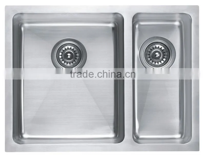 Hot Sale Stainless Steel 304 Two Bowls Hand Made Kitchen Sink GR-2317DR