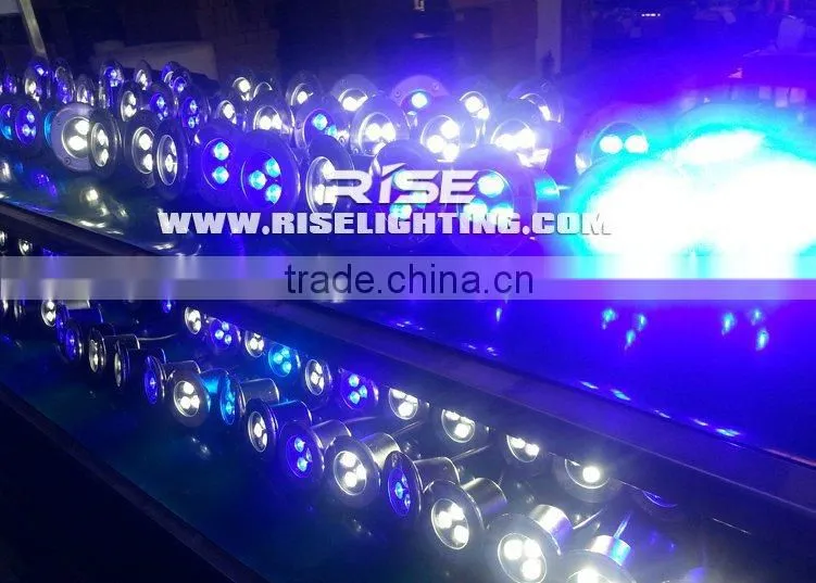 2015Battery powered IP67 waterproof stage lights with 8-90beam angle