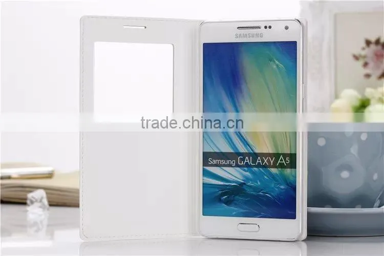 For Samsung Galaxy A5 Case, 2015 Newest With View Window Flip Leather Case for Samsung Galaxy A5/A5000