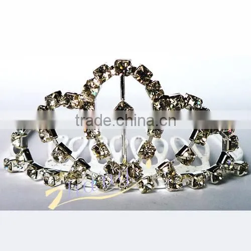smallest shiny rhinestone bridal tiara with comb